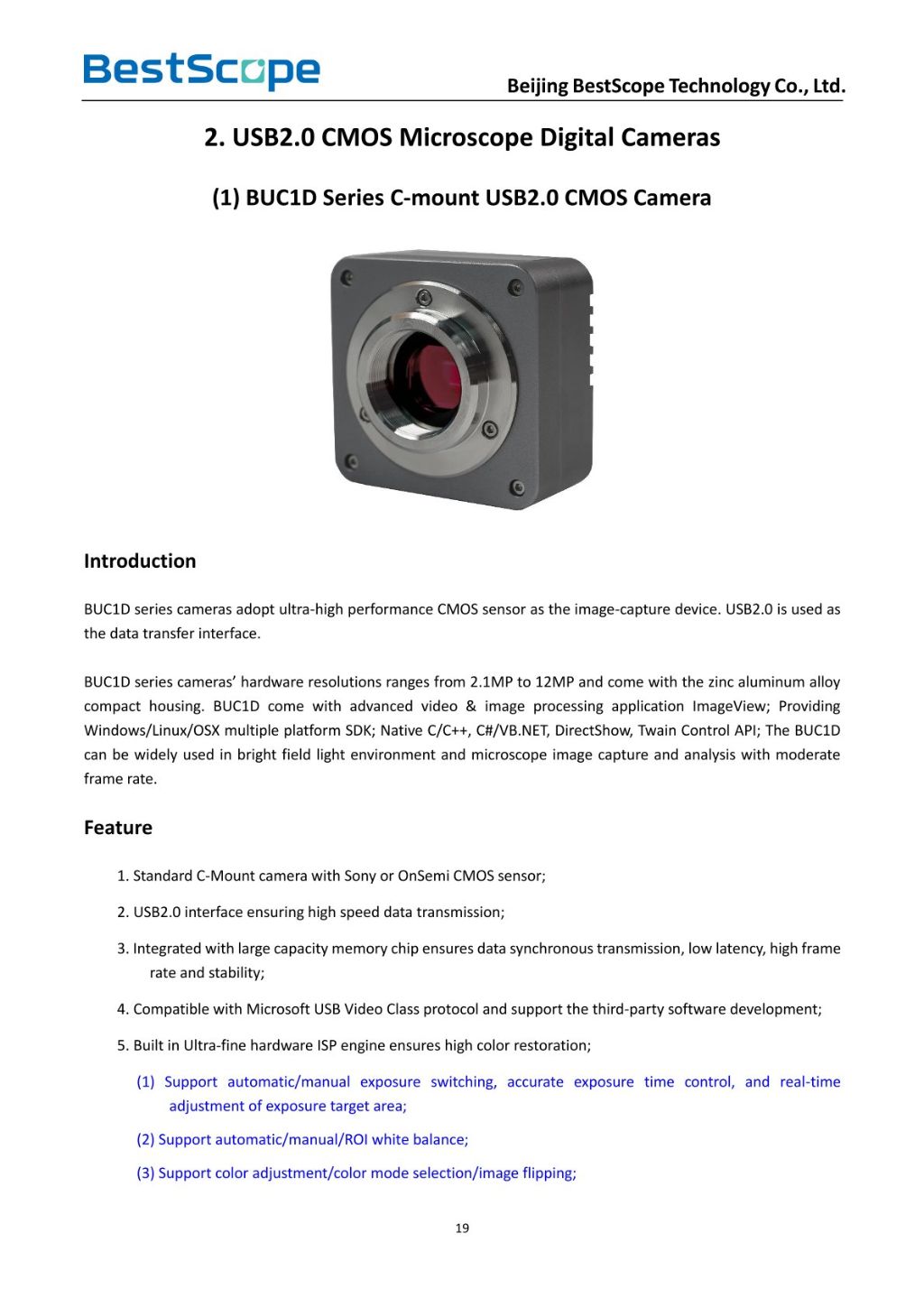 USB2.0 CMOS Microscope Digital Camera