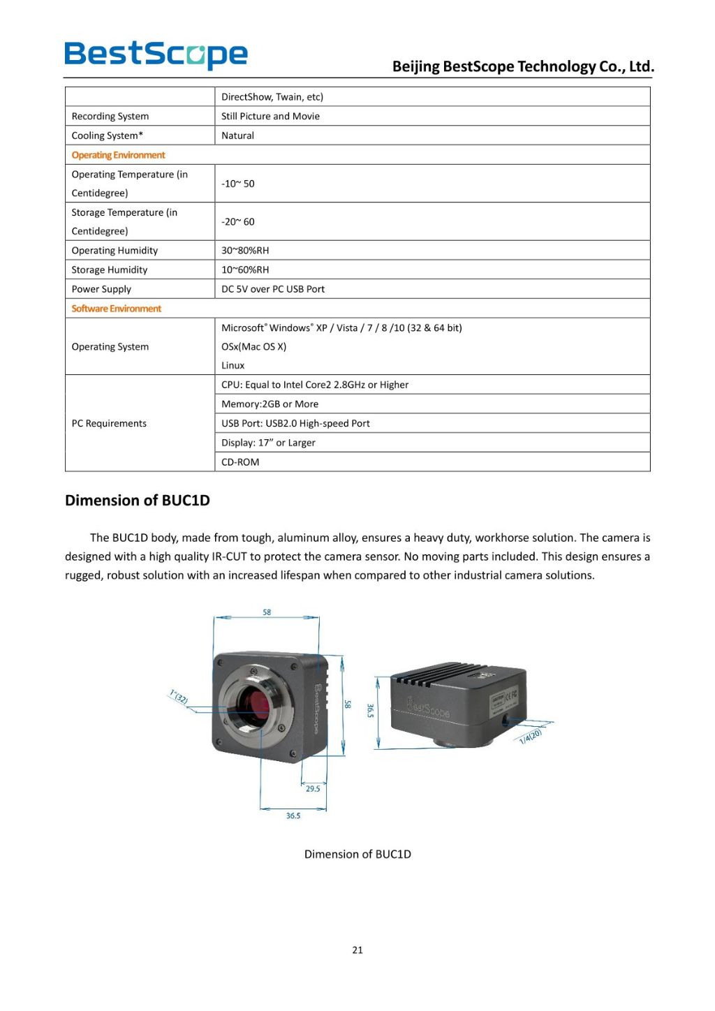 USB2.0 CMOS Microscope Digital Camera