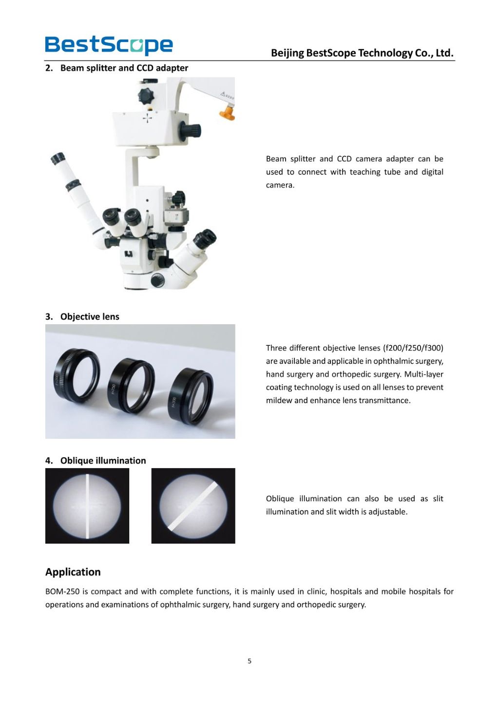 BOM-250 Binocular Surgical Microscope