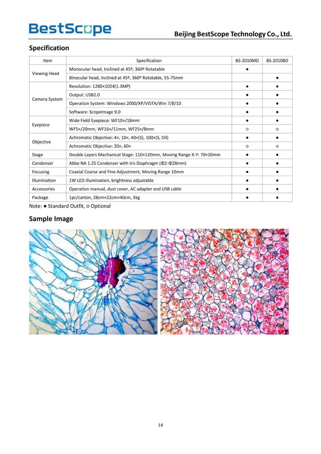 BS-2010MD/BD Digital Microscope
