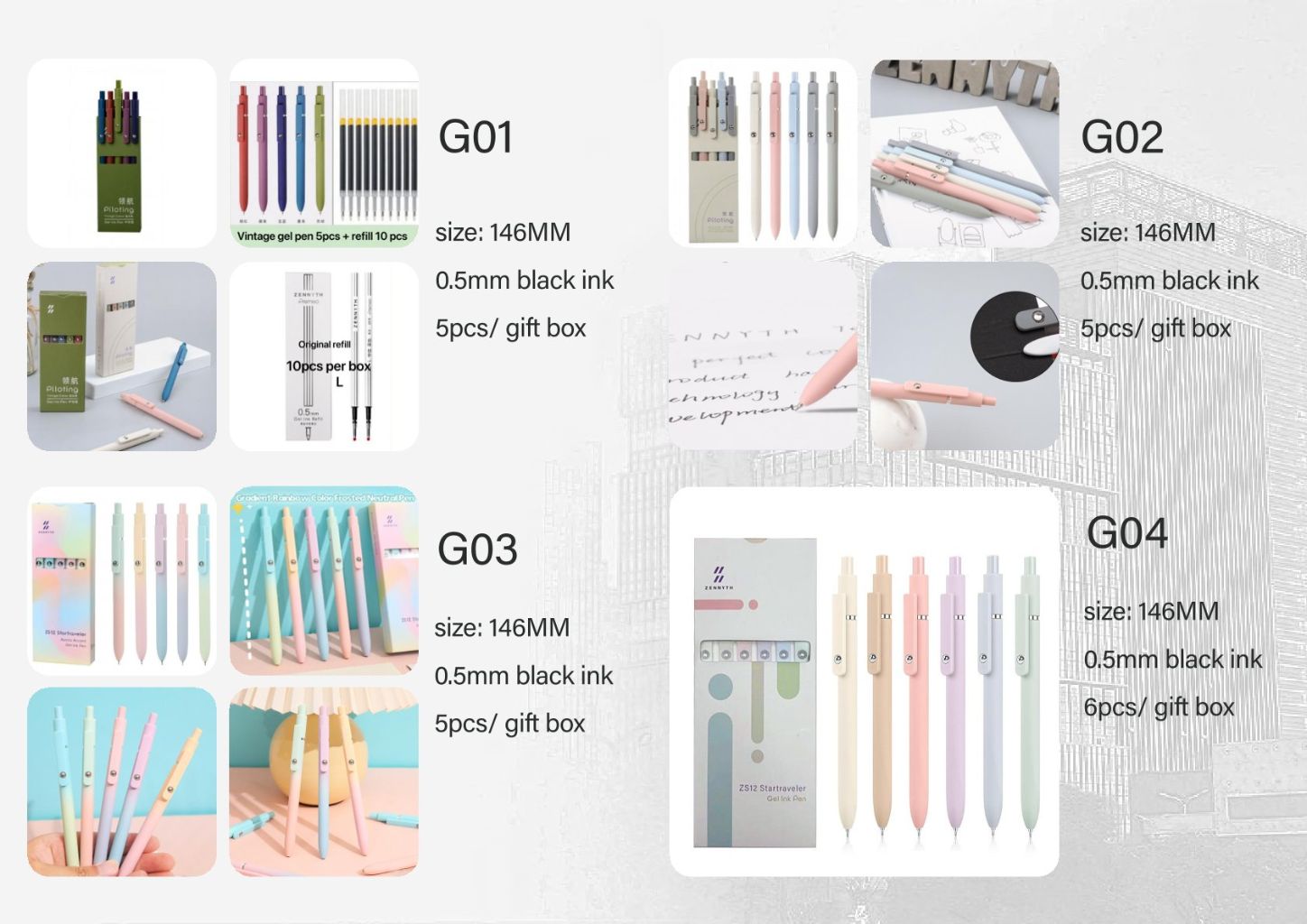 Multicolor Signature Pen Set