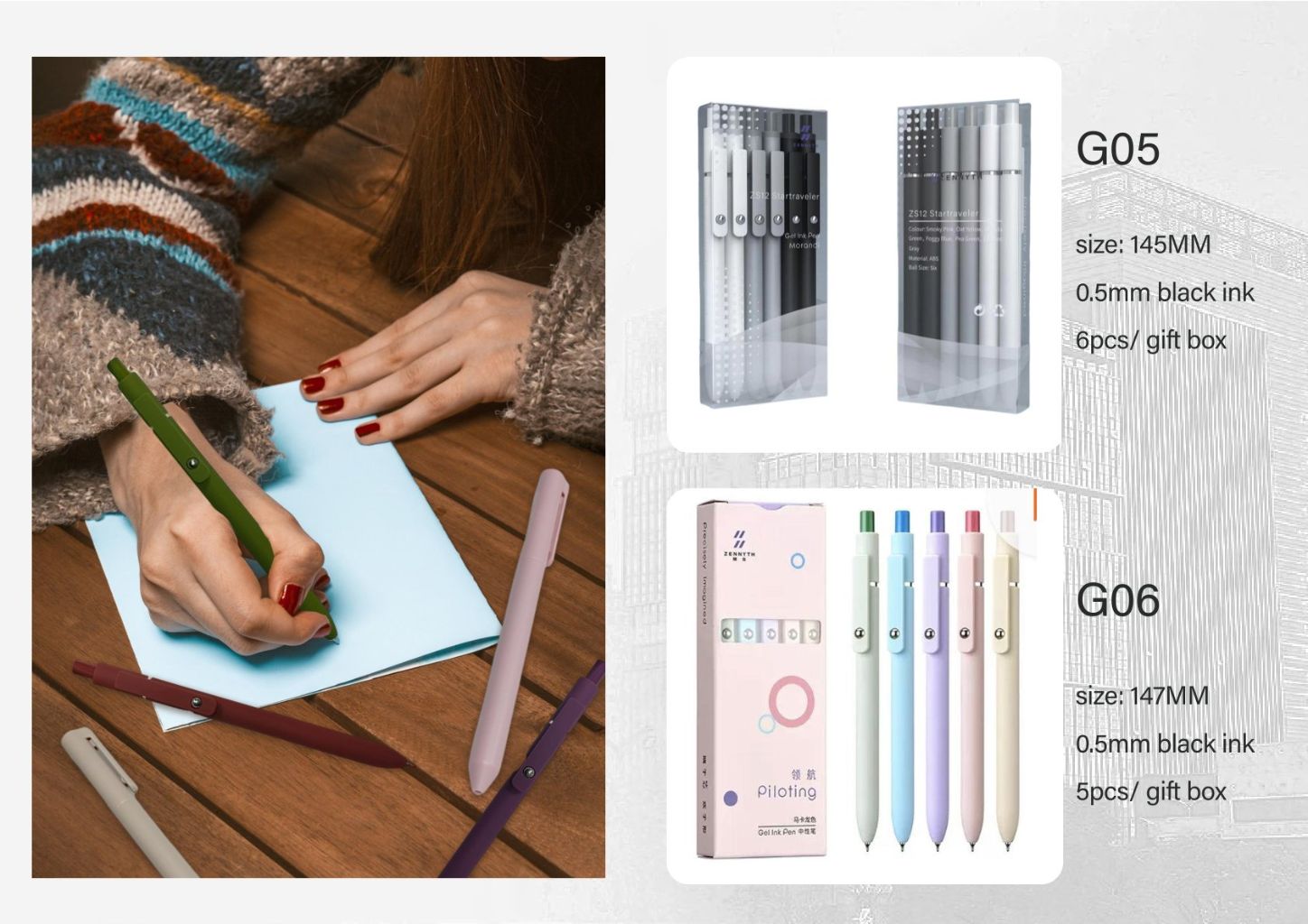 Multicolor Signature Pen Set