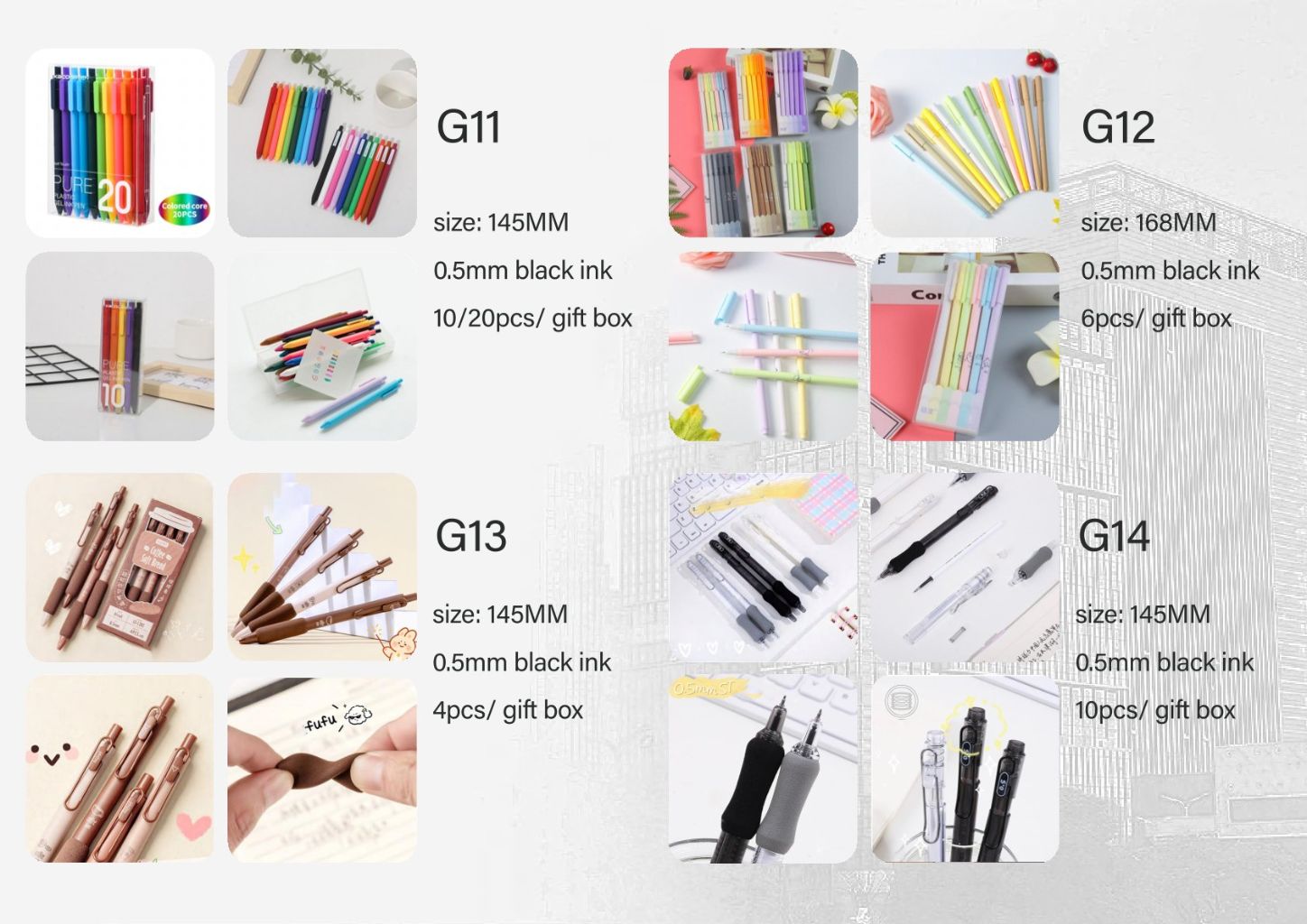 Multicolor Signature Pen Set