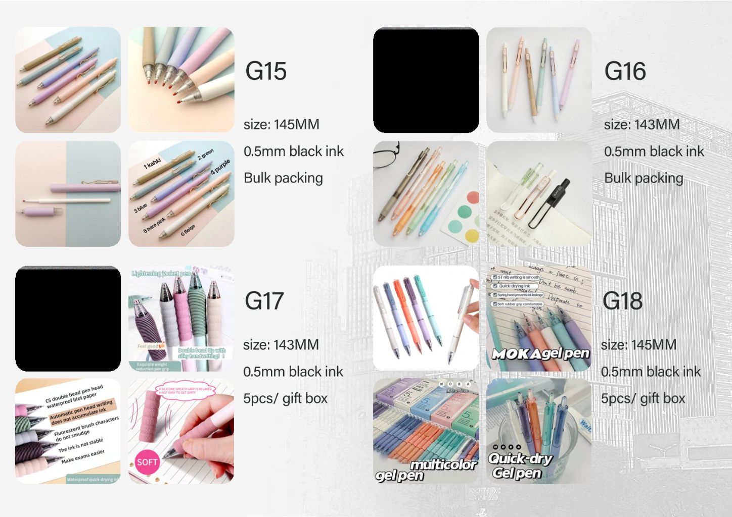 Multicolor Signature Pen Set