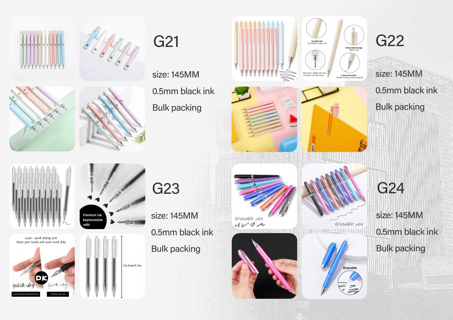 Multicolor Signature Pen Set