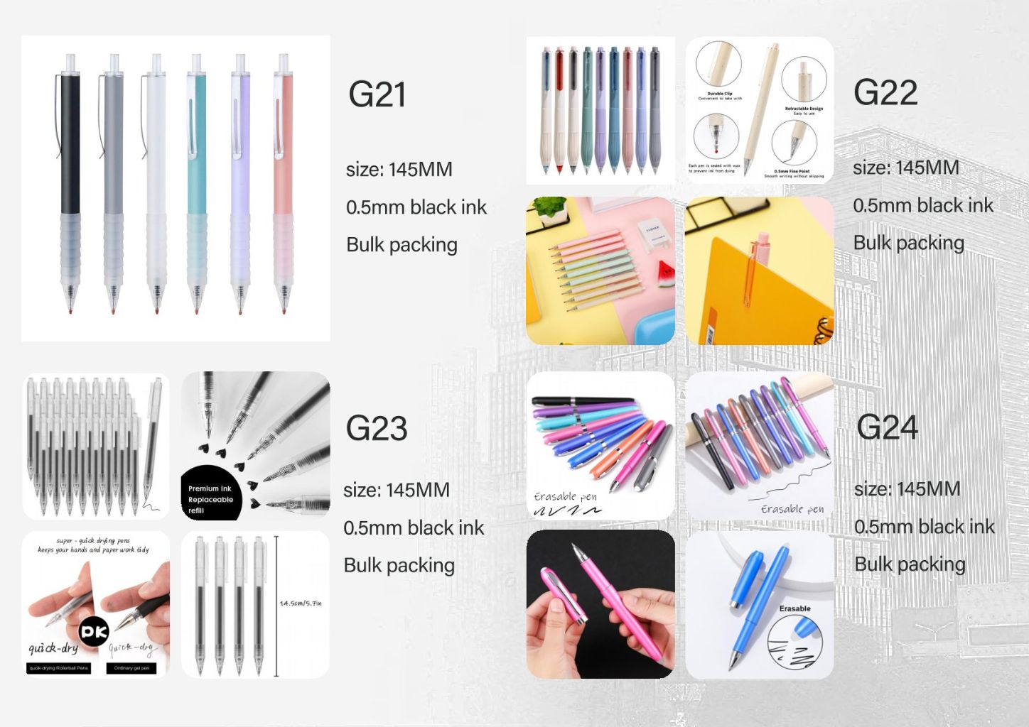 Multicolor Signature Pen Set