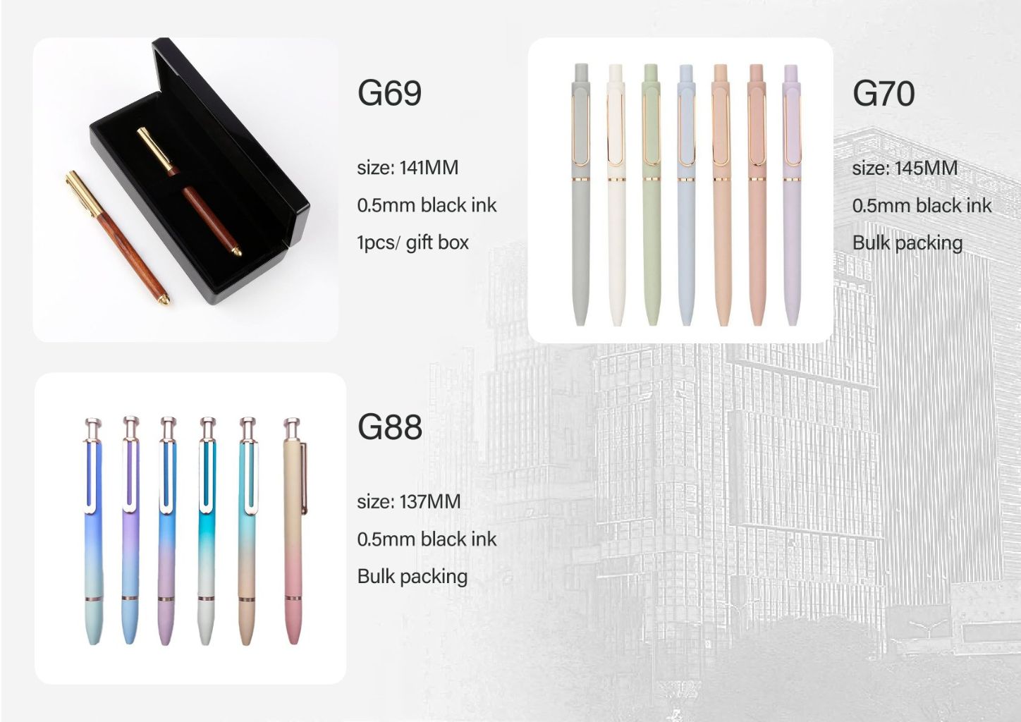 Multicolor Signature Pen Set