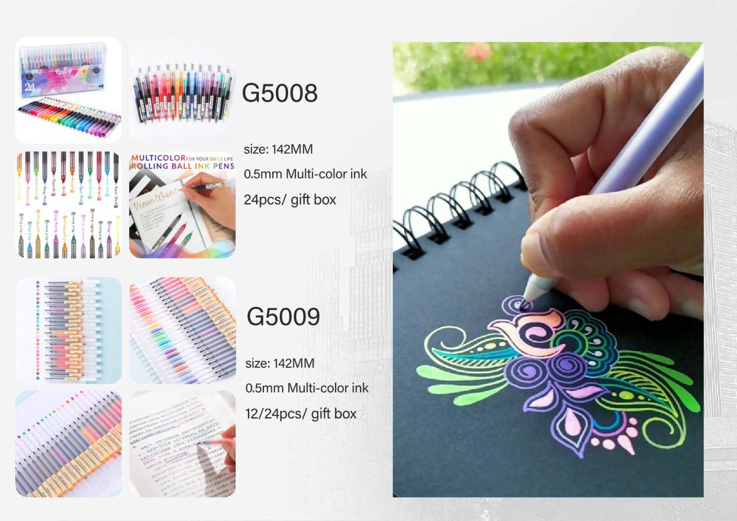 Multicolor Gel Pen Set