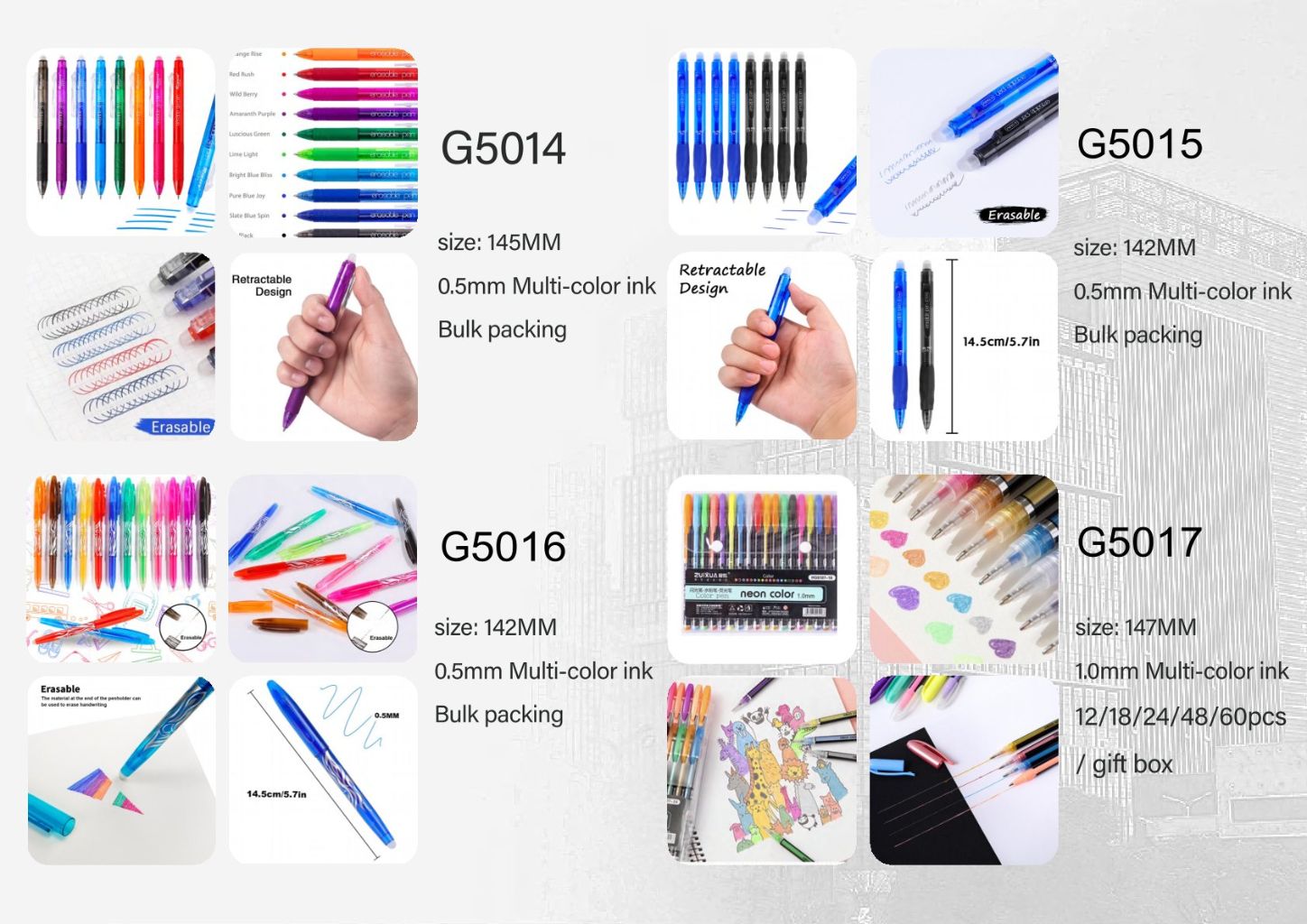 Multicolor Gel Pen Set