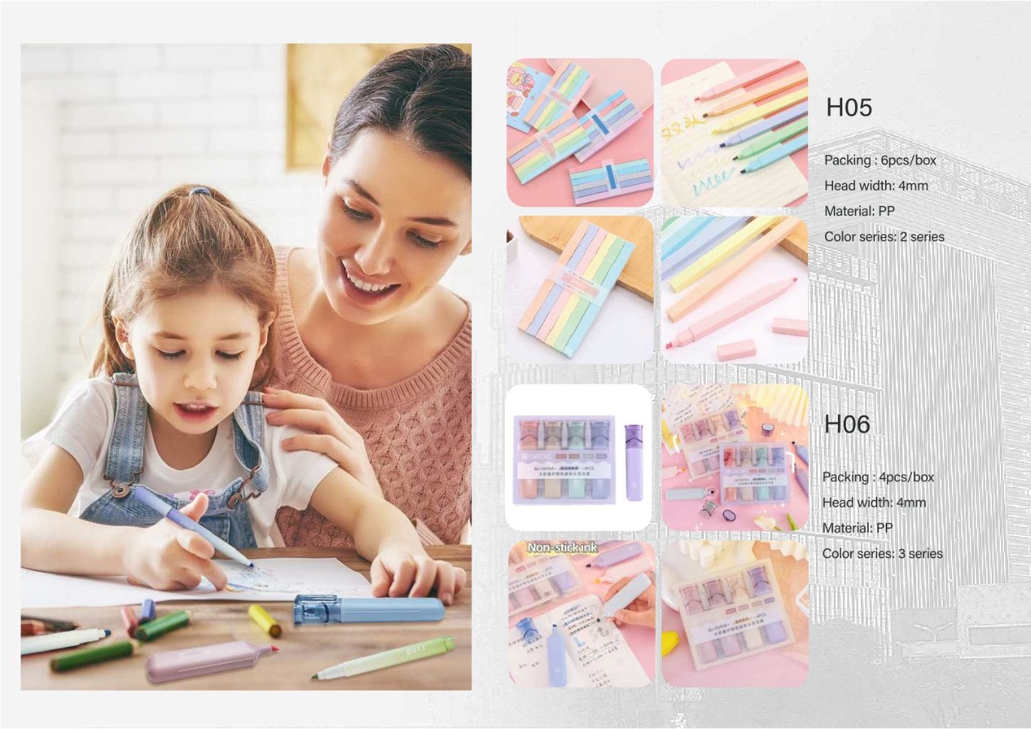 Colorful Water-Based Pen Set