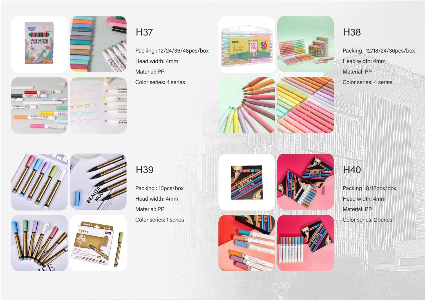 Colorful Water-Based Pen Set