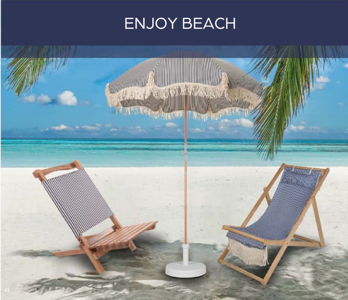 Beach Lounge Chair and Umbrella Set
