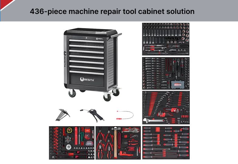 436-Piece Mechanical Repair Tool Cabinet Set