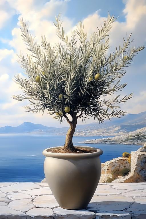 Mini Potted Olive Tree