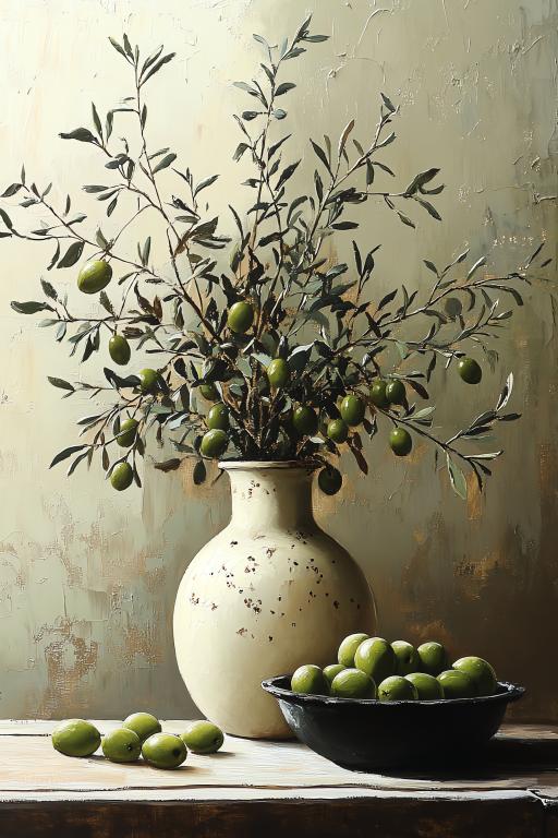 Green Olive Decorative Painting
