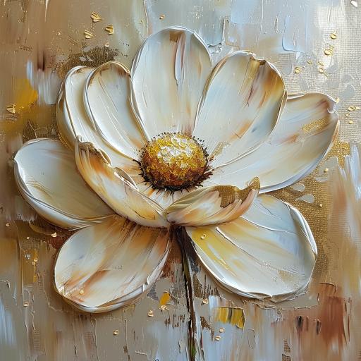 Golden Flower Decorative Painting