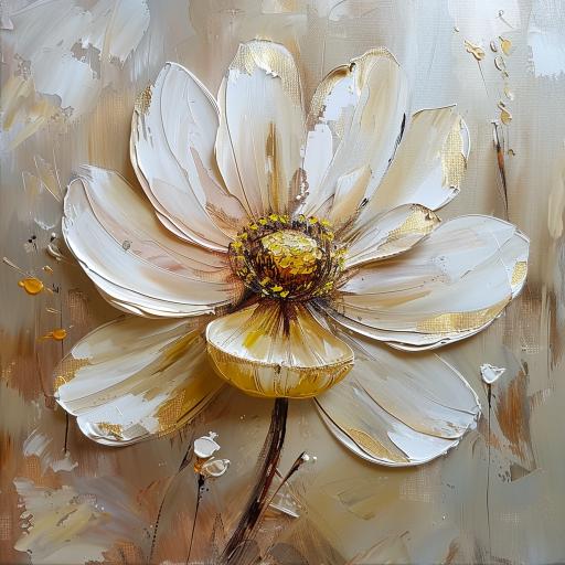 Golden Flower Decorative Painting