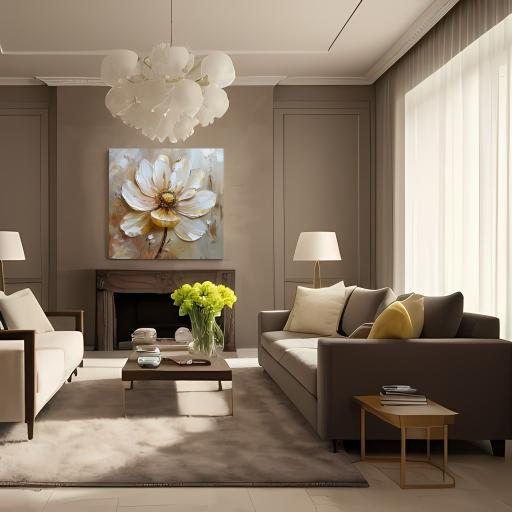 Golden Flower Decorative Painting