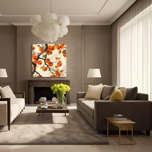 Autumn Persimmon Decorative Painting